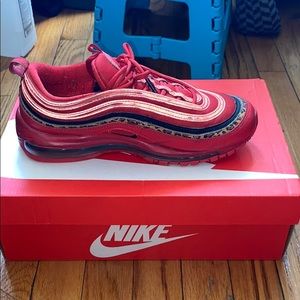 Red Cheetah print Airmaxes